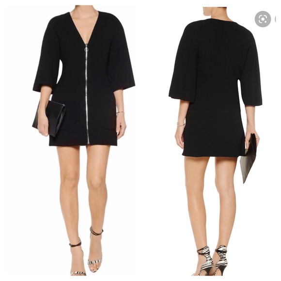 ALEXIS Dominique Black Wool Mini Dress Sz S - Picture 2 of 8